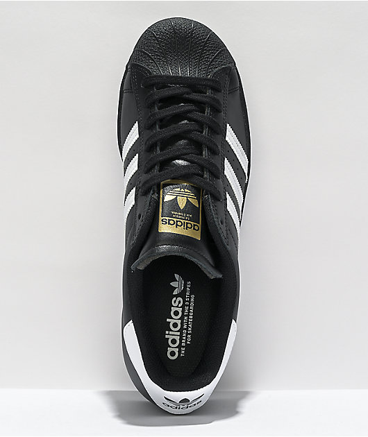 adidas Superstar ADV Black & White Shoes | Zumiez
