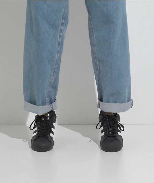 adidas Superstar ADV Black & White Shoes | Zumiez