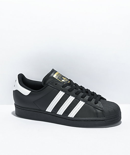 adidas Superstar ADV Black & White Skate Shoes | Zumiez
