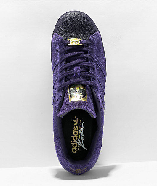 derrota violación mar Mediterráneo adidas Superstar ADV by Kader Sylla Purple Skate Shoes