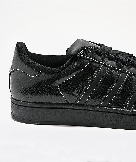 adidas Superstar II Snake Print Core Black & Cloud White Shoes