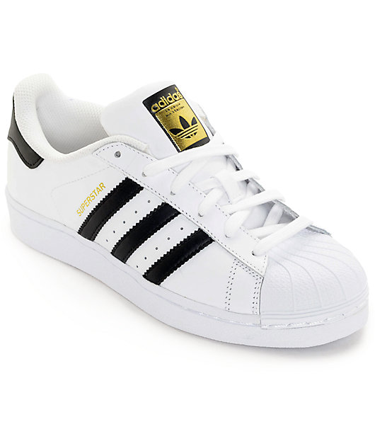 adidas superstar womens black and white sale