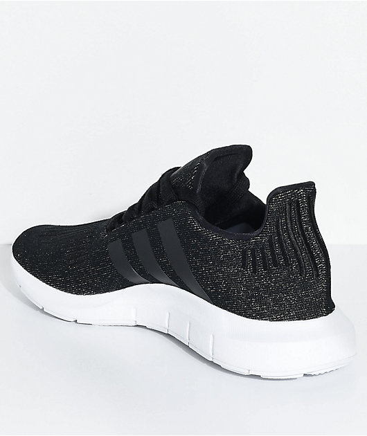 swift run sneaker adidas black and white