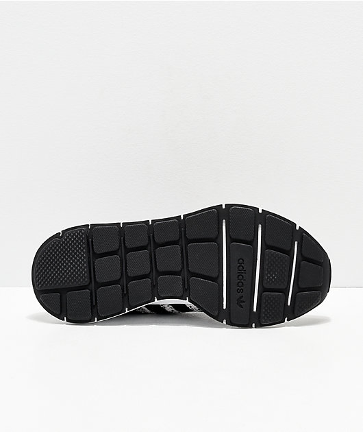 adidas swift run heather black & white shoes