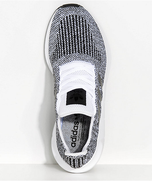 adidas swift run heather black and white