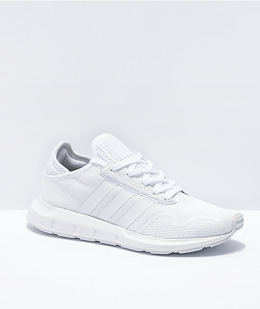 Adidas swift run all white shoes online