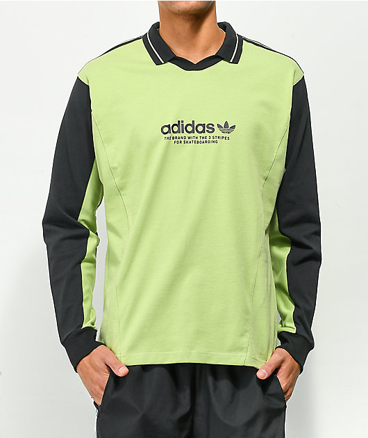 adidas Team Keeper Lime & Black Long Sleeve Jersey Shirt