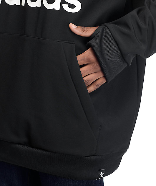 adidas team tech fleece black hoodie