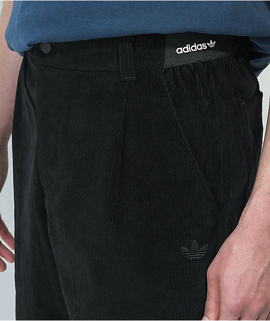 adidas Team Track Slack Black Corduroy Pants