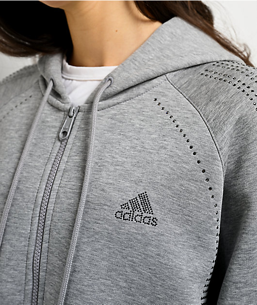 adidas Teamgeist Rhinestone Grey Hoodie
