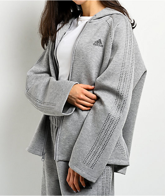 adidas Teamgeist Rhinestone Grey Hoodie