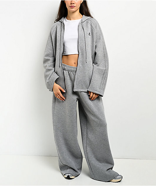 adidas Teamgeist Rhinestone Heather Grey Track Pants