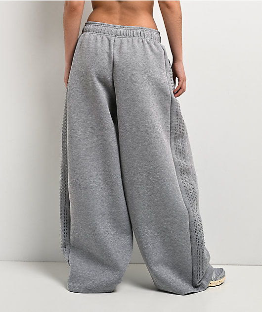 adidas Teamgeist Rhinestone Heather Grey Track Pants | Zumiez