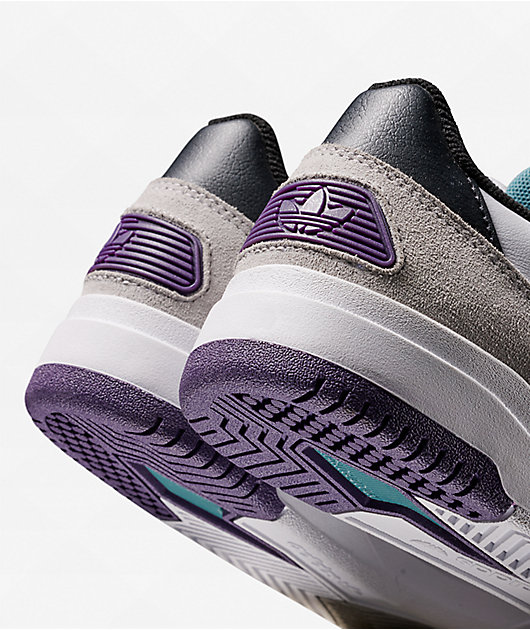 adidas Tekkira Cup White, Grey & Purple Skate Shoes