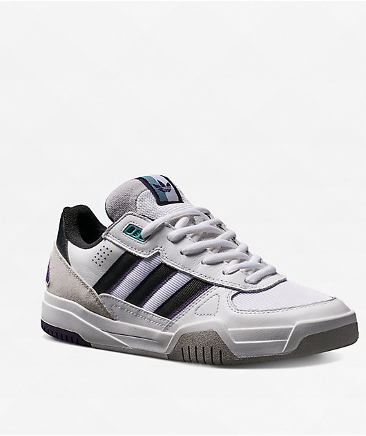 RINKA adidas Tekkira Cup White, Grey & Purple Skate Shoes | Zumiez