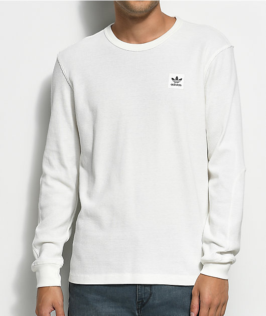 adidas Thermal White Long Sleeve T-Shirt | Zumiez