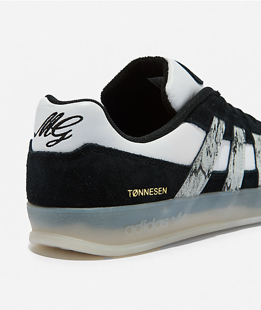 adidas Tonneson Aloha Super Black & White Skate Shoes | Zumiez