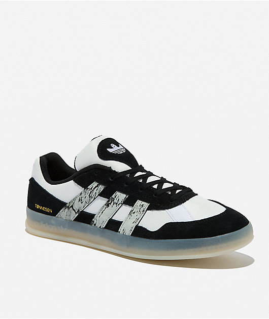 adidas Tonneson Aloha Super Black & White Skate Shoes | Zumiez