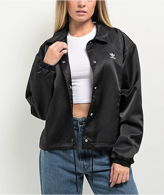 adidas Trefoil Black Coaches Jacket Zumiez