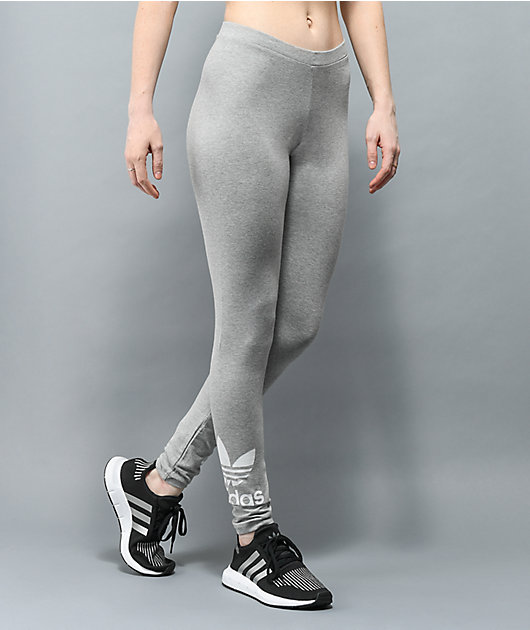adidas heather grey leggings