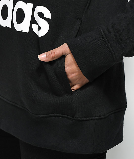 adidas Trefoil Logo sudadera negra con capucha