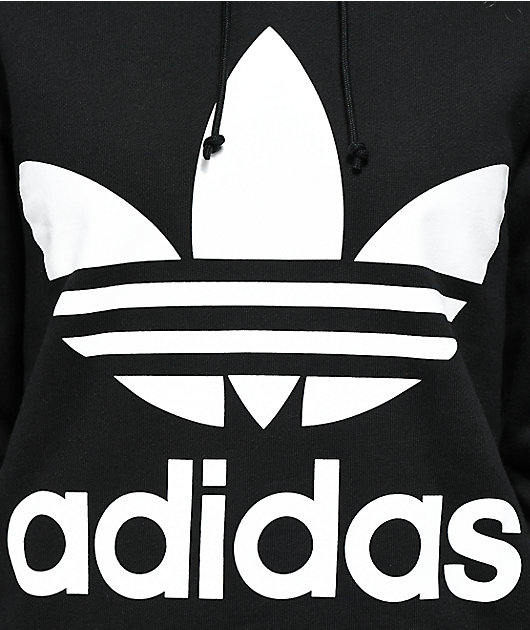 adidas Trefoil Logo sudadera negra con capucha