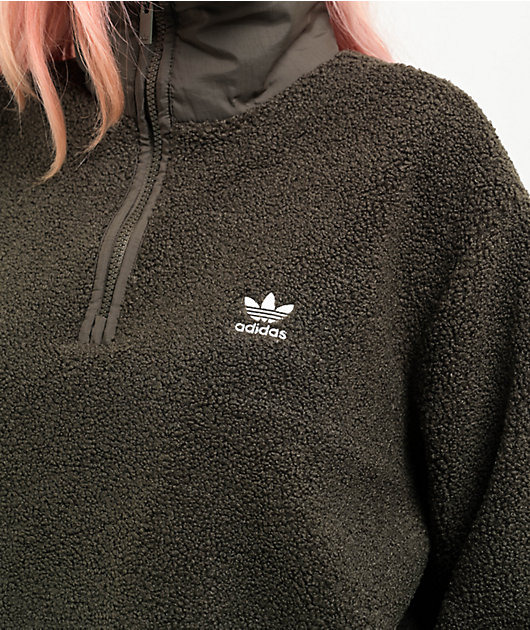 Adidas trefoil half zip hoodie best sale