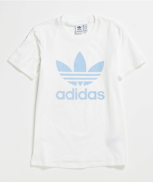 adidas Trefoil White & Blue T-Shirt