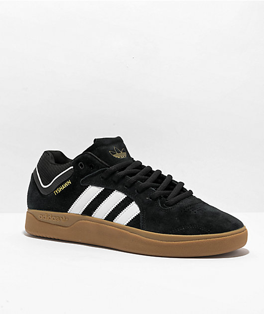 adidas Tyshawn Black White Gum Skate Shoes