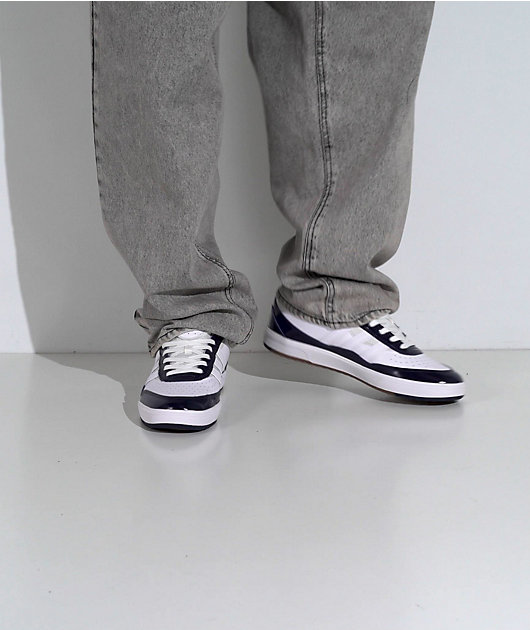 adidas Tyshawn II Cloud White, Collegiate Navy, Grey One Skate Shoes video