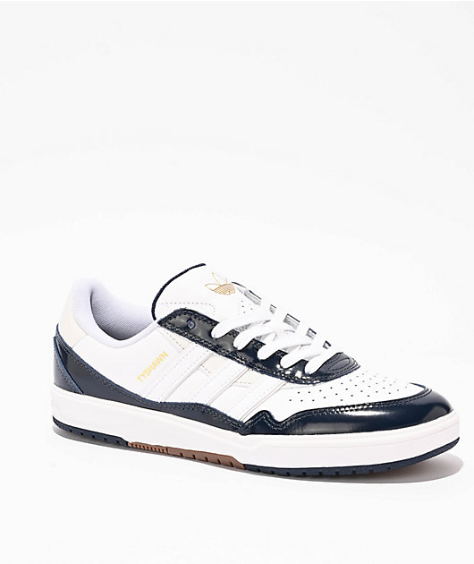 adidas Tyshawn II Cloud White, Collegiate Navy, Grey One Skate Shoes |  Zumiez
