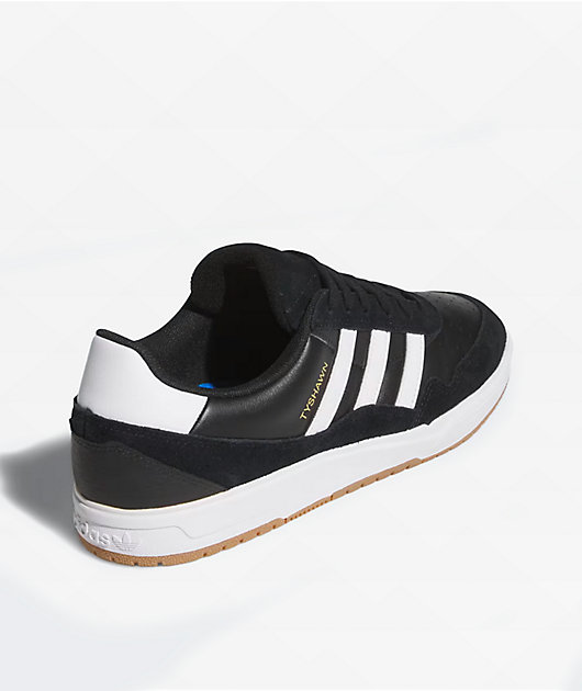 adidas Tyshawn II Core Black, Cloud White, & Gum Skate Shoes