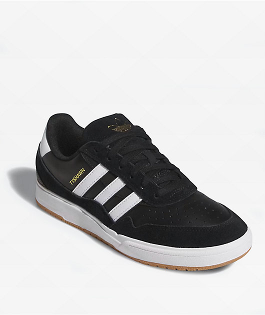adidas Tyshawn II Core Black, Cloud White, & Gum Skate Shoes | Zumiez