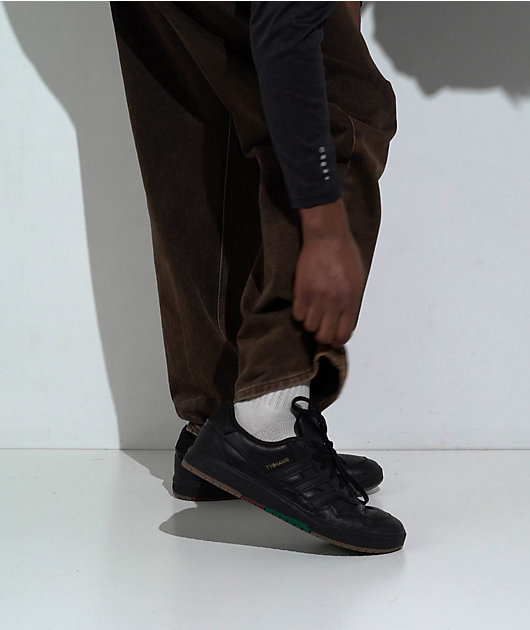 adidas Tyshawn II Core Black & Gum Skate Shoes | Zumiez