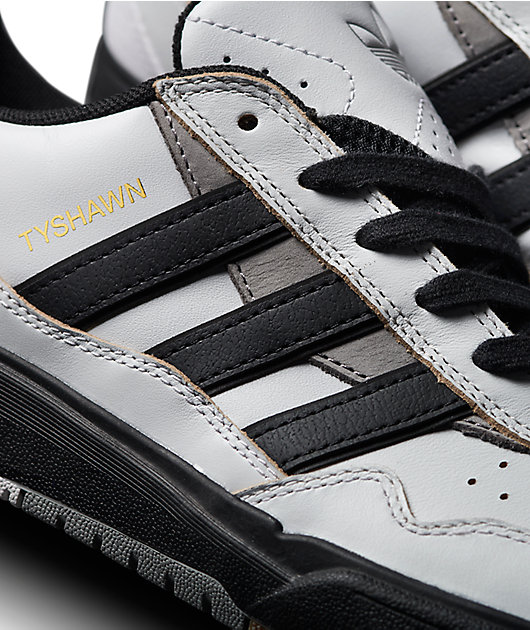 adidas Tyshawn II Crystal White & Core Black Skate Shoes