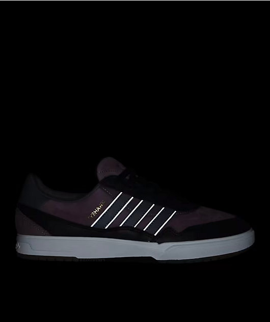 adidas Tyshawn II Shadow Fig, Core Black, & Charcoal Solid Grey Skate Shoes