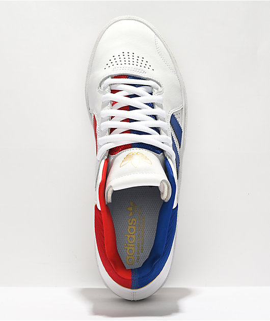 adidas Tyshawn Split White, Red & Blue Shoes