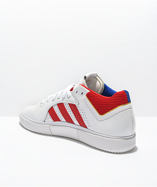 adidas Tyshawn Split White Red Blue Shoes Zumiez