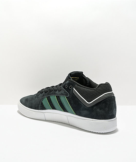 adidas Tyshawn zapatos de skate medio negros, verdes y blancos