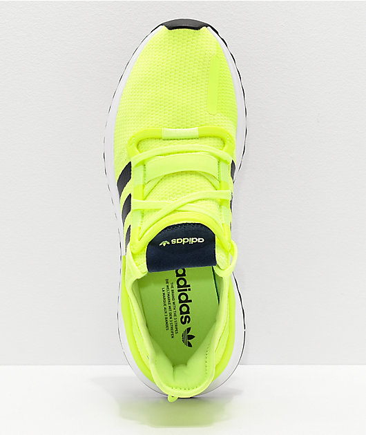 adidas u path run highlighter yellow & white shoes