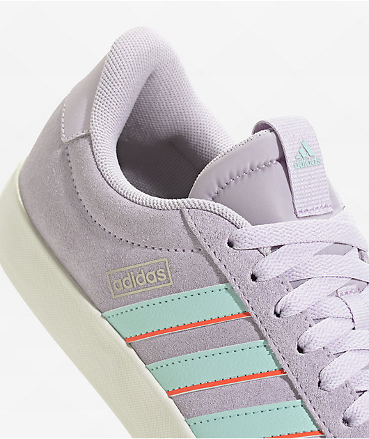 adidas VL Court 3.0 Lavender & Aqua Shoes | Zumiez