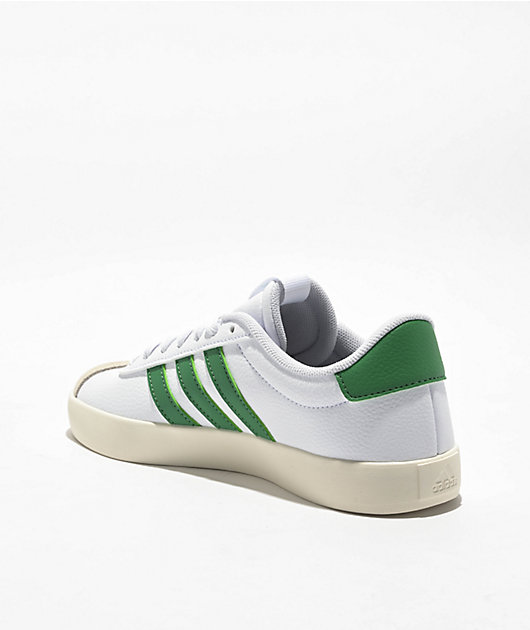 adidas VL Court 3.0 Low White & Green Shoes | Zumiez