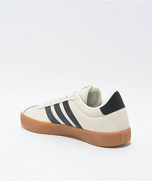 adidas VL Court 3.0 White, Grey, & Gold Shoes