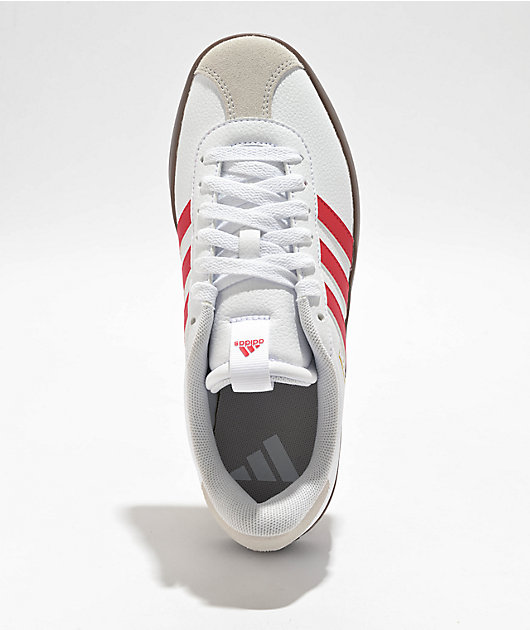 adidas VL Court 3.0 White & Scarlet Shoes