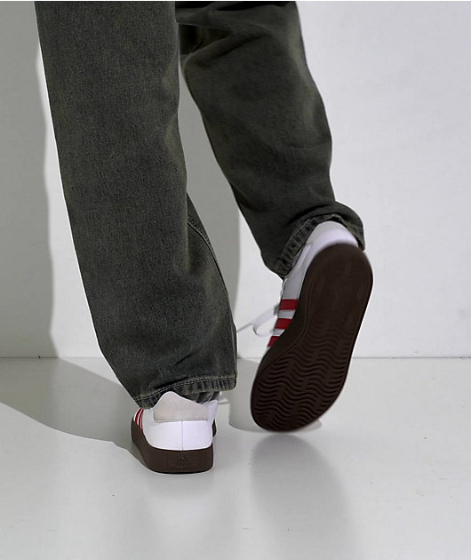 adidas VL Court 3.0 White & Scarlet Shoes