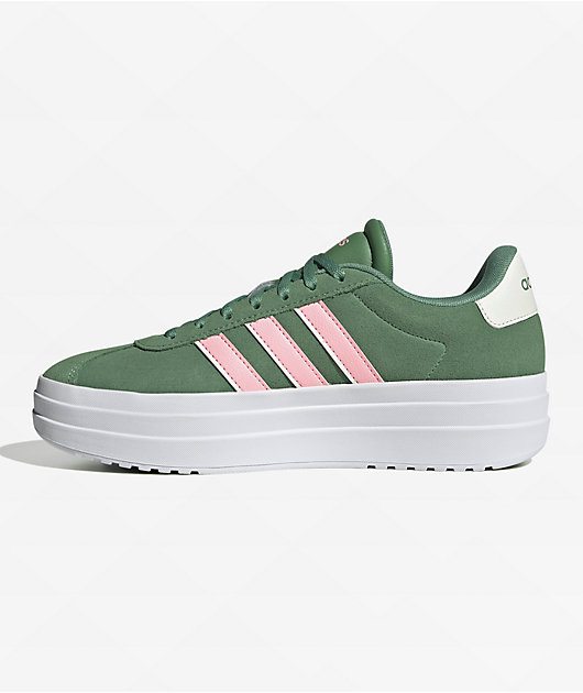 adidas VL Court Bold Green Pink Shoes