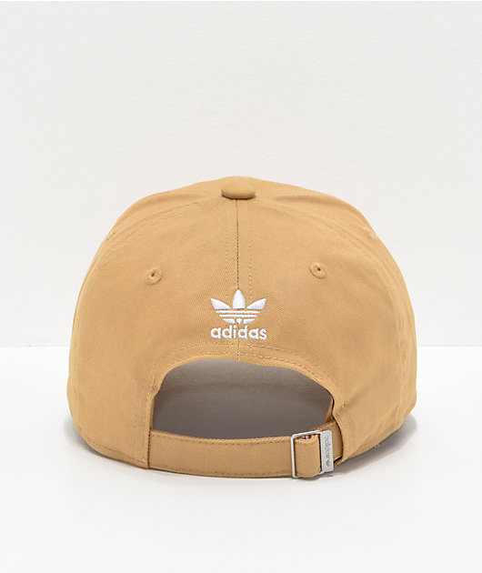 adidas Women's Relaxed Outline Logo Gold Strapback Hat