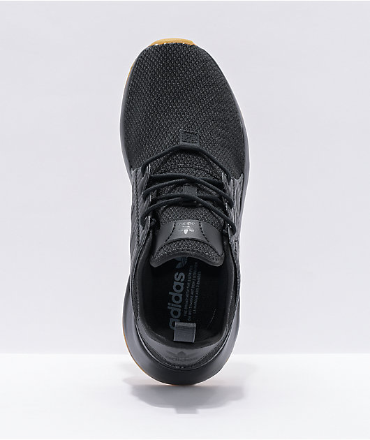 adidas x_plr knit black & gum shoes