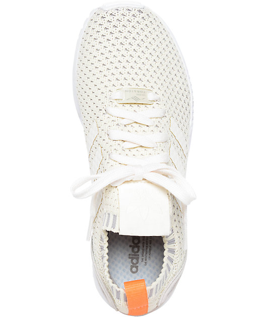 adidas zx flux white primeknit shoes