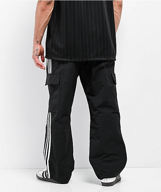 adidas adicolor 3-Stripe Black Cargo Pants | Zumiez